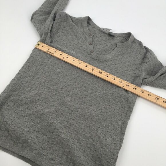 Armani Exchange Basket Weave Sweater Size Extra Small Light Gray Woven XS - Picture 6 of 7